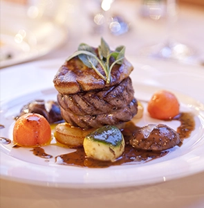 complimentary steak dinner